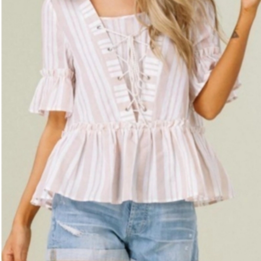 Listicle Striped Top